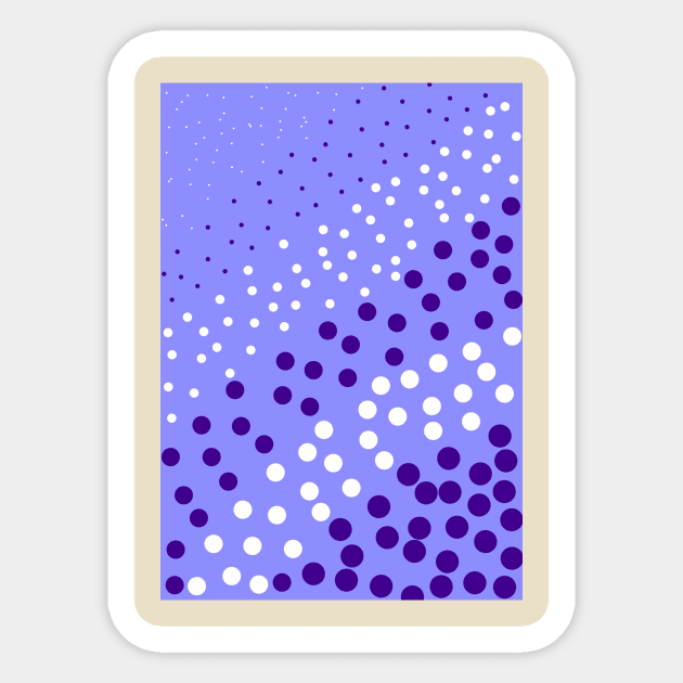 Polka Dot | Purple and Blue Polka Dots Sticker by Gizi Zuckermann Art